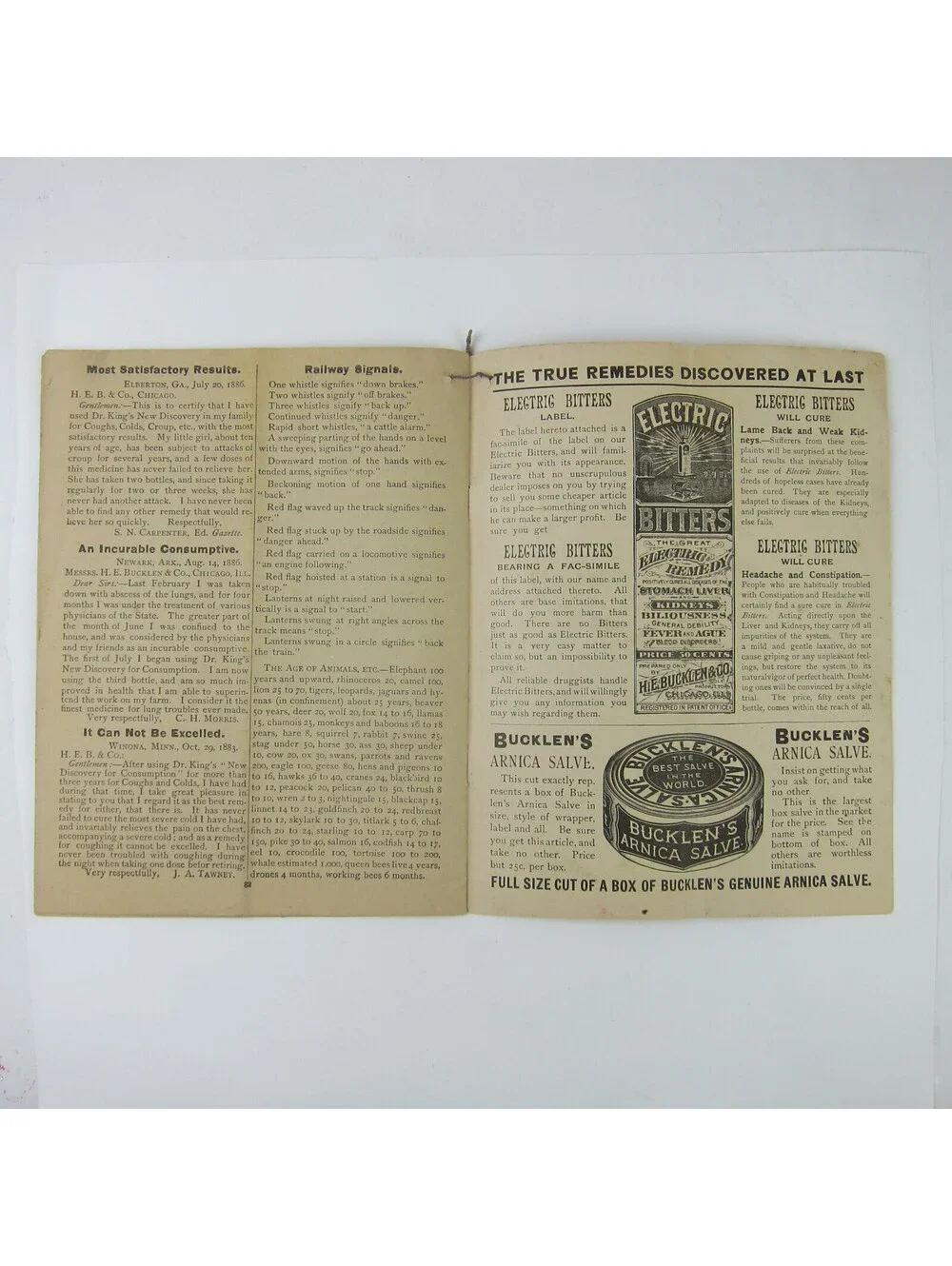 Dr. Kings Guide to Health Patent Medicine Almanac HE Bucklen & Co Antique c 1888